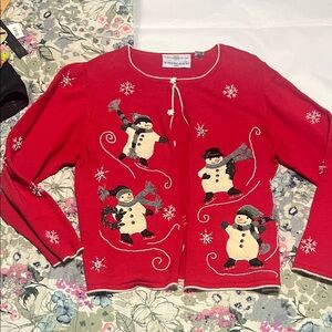 Marisa Christina Festive Red Cardigan